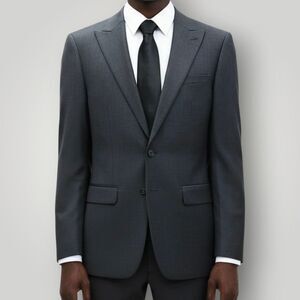 ALFANI Slim fit Mens 2 Piece Suit Blazer Jacket 40L Pant 32Wx34L Wool Gray NWT